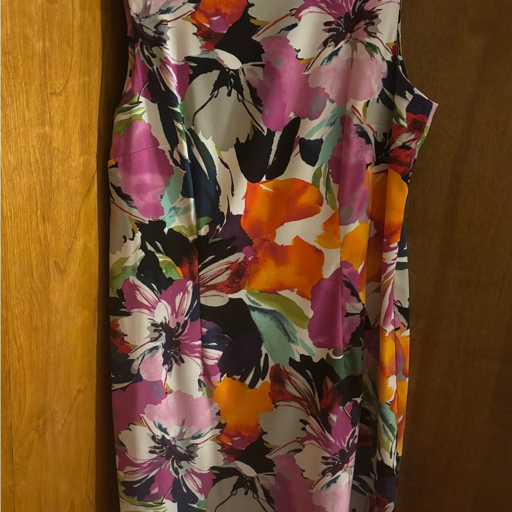 Alyx Pink and Purple Sheath Midi Dress for Wedding Guests